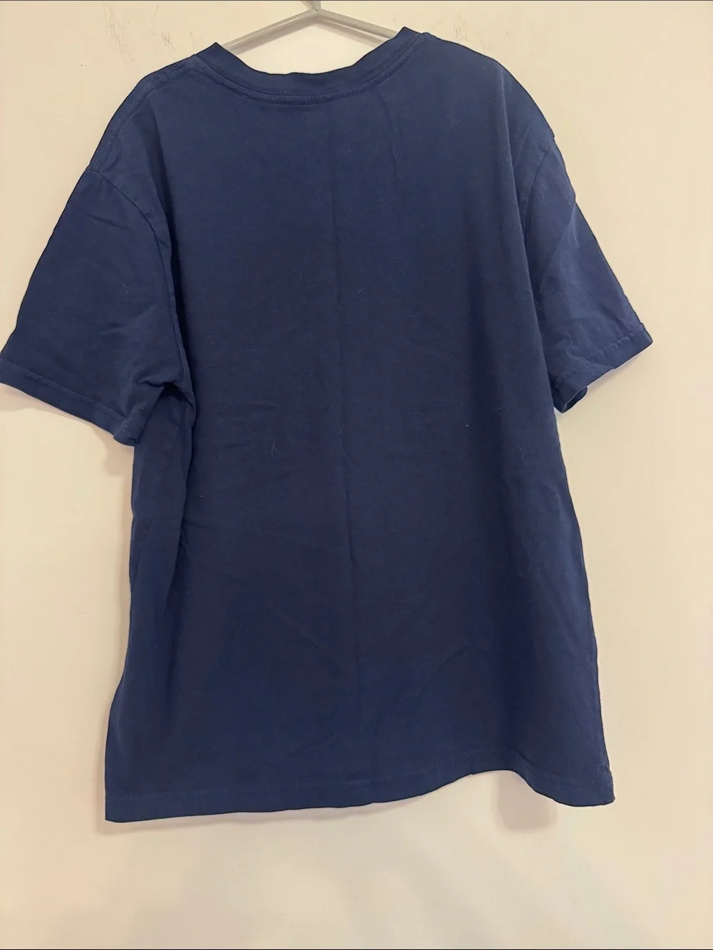 Ralph Lauren Navy V-Neck T-Shirt with Red Polo Emblem